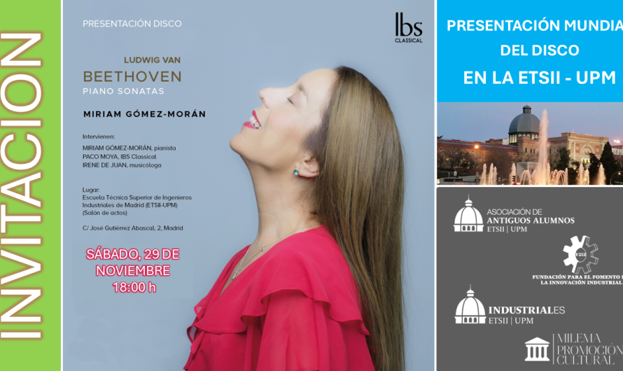 PRESENTACIÓN DEL NUEVO CD DE LA PIANISTA MIRIAM GOMEZ-MORAN